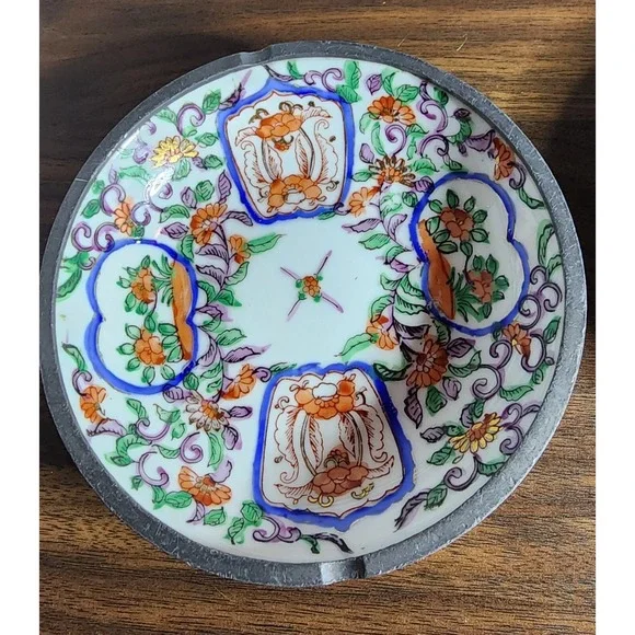 2 Japanese Porcelain Ware Bowl - ACF‎ Encased Multi Colored Porcelain Dish